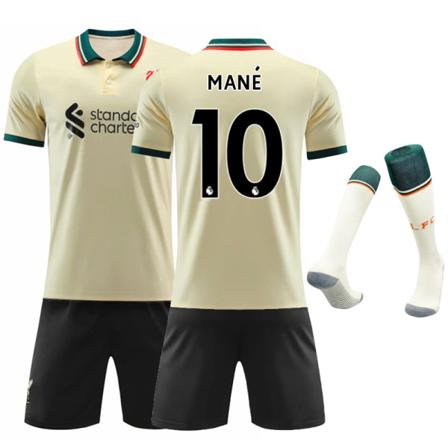 21-22 ny Liverpool borta fotbollströja nr 11 Salah tröja vuxna barn förälder-barn sportdräkt NO.10 MANE M