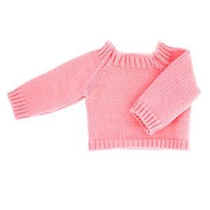 MissMiniMe Pinky Knitted Jumper 4 - 12 years - Dolls and doll houses - 4 - 12 years - Pink - Junge - Dolls' clothing