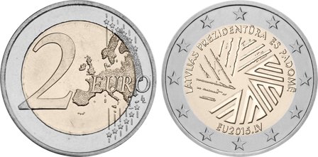 Letland 2015 - Lettisk formandskab for Rådet for Den Europæiske Union - 2 euro mønt