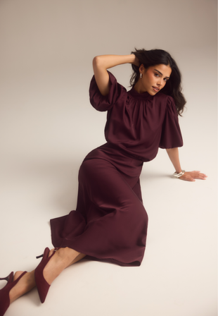 BUBBLEROOM Chimney Collar Puff Sleeve Blouse Vaatteet