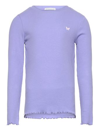 Embroidered Rib Longsleeve Purple Tom Tailor
