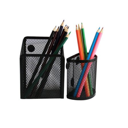 Magnetisk penneholder - ekstra stærke magneter mesh Perfekt til tilbehør til whiteboard, køleskab og skabe