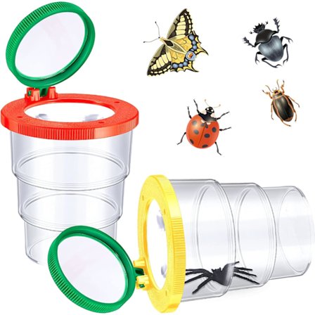 2 kpl Zoom hyönteislaatikko, hyönteispurkki tieteellinen luonnon tutkimustyökalu