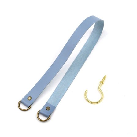 Gardinholder Reb Læder Tiebacks LYSEBLÅ