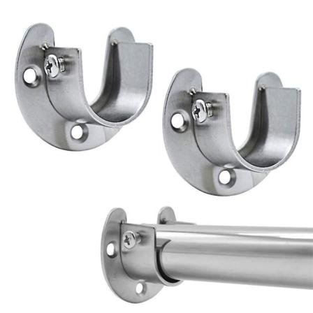 2-pakke flensstangholder - solid skapstangbrakett og støttesokkel 25mm