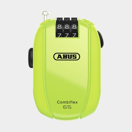 Cable lock with code / combination lock ABUS Combiflex StopOver, 65 cm, Ø1.2 mm, Neon