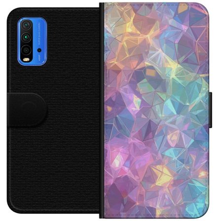 Kompatibelt Plånboksfodral till Xiaomi Redmi Note 9 4G Prismatiskt mönster