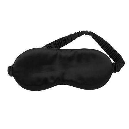 Lenoites Mulberry Sleep Mask with Pouch Black, Tøj & Bolig, Rejsetilbehør, Sovemasker
