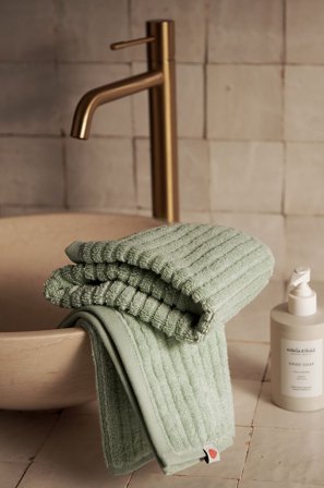 Pure - Handduk Supersoft 2-pack 30x50 cm - Grön - Handdukar - 30X50 - Från Homeroom