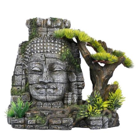 Aqua D'ella Akvariedekoration Bayontempel 23x14x21cm Polyresin Grå
