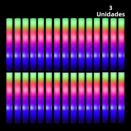 15/30/60 LED-ljusstavar, färgade RGB-skumstavar, animationsrör, julbelysning, födelsedag, bröllop, festtillbehör