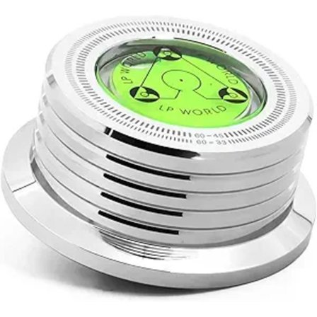 Skivstabiliserare, Skivklämma för LP-skivor med Vattenpass för Vinyl LP-spelare