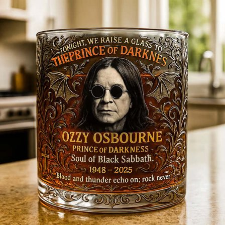 Ozzy Osbourne Minnes Whiskyglas (8cm x 8cm x 9cm)