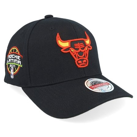 Mitchell & Ness - NBA - Black - adjustable - Cap - Hatstore Exclusive x Chicago Bulls Noche Latina Black Adjustable - Hatstore