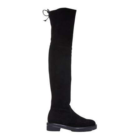 Stuart Weitzman, High Boots Zwart, Dames, Maat:38 EU,rubber