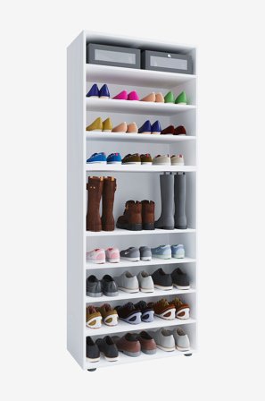 VCM - Skohylle Lona Xxl 9-rom - Hvit - Hyller & oppbevaring - Fra Homeroom