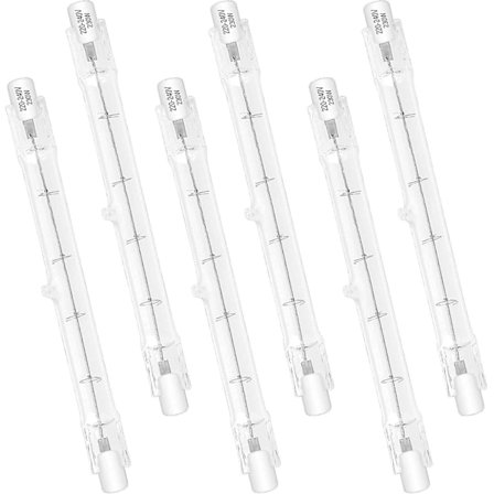 6 kpl R7S Halogeeni Lamput 118mm 240W 230V, J118 Turvallisuuslamppu Lineaarinen Valokeila Lamput, Himmennettävä, 2700K Lämmin Valkoinen, 4650lm [DB]