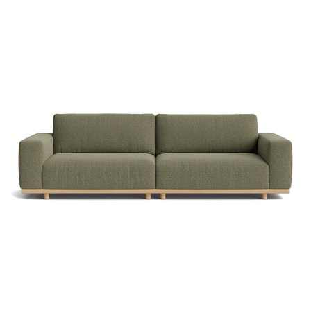 Fjord 3-Sitzer-Sofa in Nordic Grün, Skandinavisches Design, Komfortable Polsterung, 84cm Höhe, Modernes Wohnzimmer Möbelstück, Zeitloser Stil