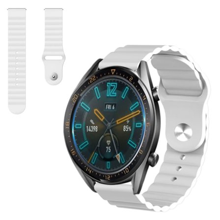 Huawei Watch GT 2 46mm cool silikoneurrem - Hvid