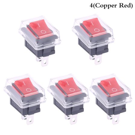 5 Styck Tryckknapp Mini Switch 2Pin On/Off Vippbrytare med wat