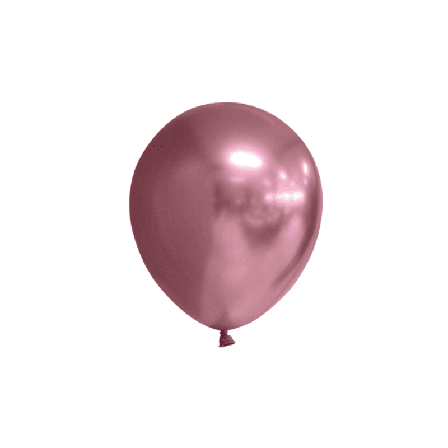 Mini-ballonger Chrome rosa 100-pack - Partyninja.se
