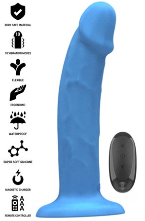 Phoebe Realistic Vibrator 10 Modes Remote Control Dildo med vibrator - Blushme.se