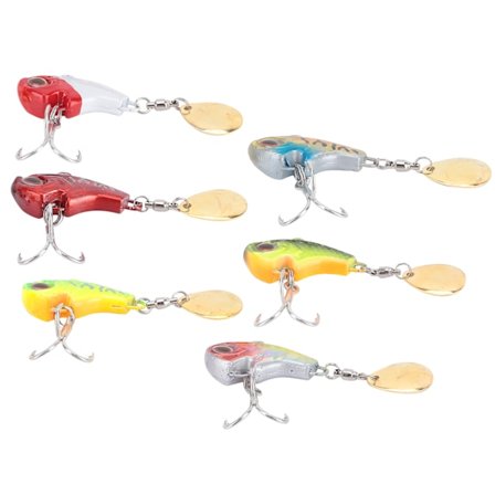 Metal Mini VIB med ske Ørredfiskedrag 9g Synkende Lokkemad Roterende Hale Fiskegrej