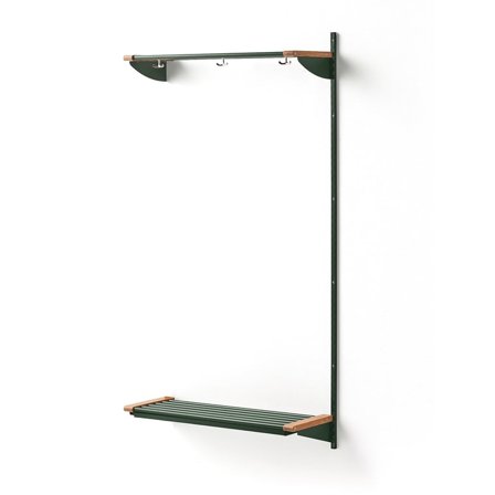 Skoreol JEPPE med hattehylde, påbygningssektion, grøn/eg, 1790x900x300 mm