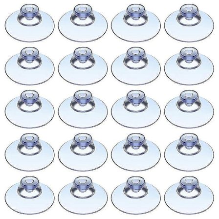 Gjennomsiktige sugekopper - 100 stk, plastputer uten kroker for utendørs bruk, kjøkken, bad