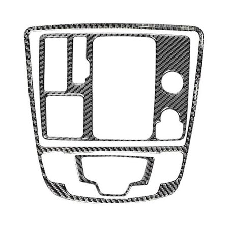 Karbonfiber interiør girskiftboks panel klistremerke dekselsett for Audi-A6 2012 2013 2014 2015 2016 2017 2018 Lhd