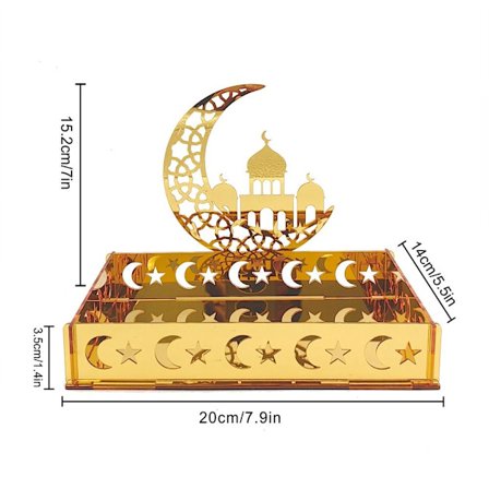 Eid Mubarak Dessertfatning Ramadan Måne Stjerne Plate BT277 BT277