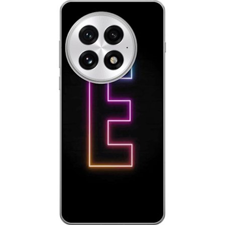 Kompatibel Mobilcover til OnePlus OnePlus 13 Minimalistisk neonbogstav E i lyse farver mod mørk baggrund i moderne og stilren design