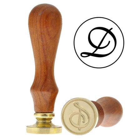 Vaxstämpel Vintage Retro Mässingshuvud Trähandtag Alfabet Bokstav Klassisk tätning Vaxsigill Stämpel Alphabet D
