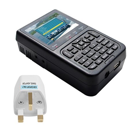 Satellitsökare Signalmätare Uppgraderad TV-mottagare Sat-detektor Free to Air FTA 3.5" LCD 3000mAh Batteri för Satellitdisk