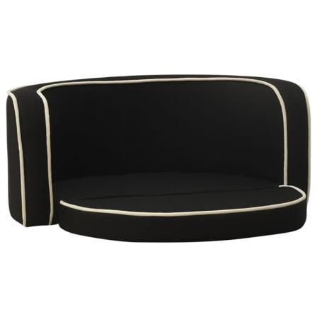 Vidaxl Hundsoffa Vikbar Svart 76x71x30 Cm Linne Tvättbar Dyna Svart