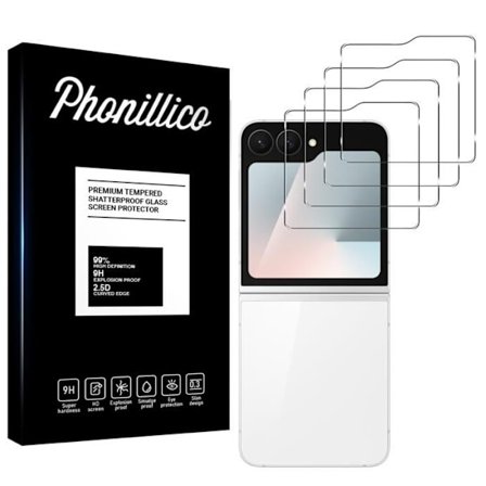 Karkaistu lasi - Phonillico - Samsung Galaxy Z FLIP 7 FE - 4 kpl - Naarmuuntumaton - Kirkas