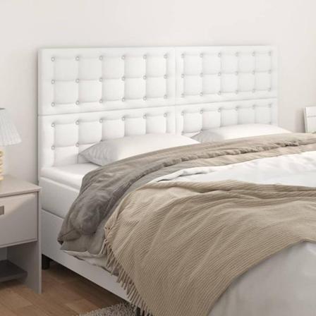 Vidaxl Huvudgavlar 4 St Vit 80x5x78/88 Cm Konstläder Vit