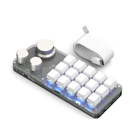 Programmering Macro Keyboard RGB Custom Knob Keyboard 12/15 Keys 3-Knob 2/3 Modes Gaming Mini Keyboard Copy Paste Hotswap