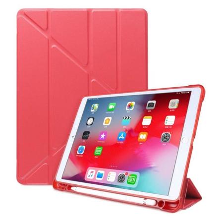 iPad 10.2 (2019) origami læder flip etui - Rød Red