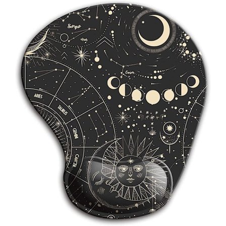 Ergonomisk musemåtte med håndledsstøtte, sødt design og skridsikker PU-base, velegnet til hjemmekontor, arbejde og studier, hvilket gør skrivningen 