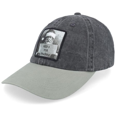 Ho-Ho-Hats - Zwart unconstructed Cap - Hobo Santa Need Cash For Benz Black/Olive Dad Cap @ Hatstore