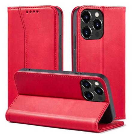 Iphone 13 Pro Plånboksfodral Magnet Fancy - Röd