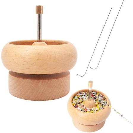 IC Pärlsnurra, träpärlsnurra för smyckestillverkning, gör-det-själv-tillverkning pärlsnurrasats String pärlsnurra Loader Crafting Tool