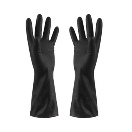 1 par sorte handsker til husholdningsvask, rengøringshandsker, havehandsker, køkkenhandsker, fingre, gummihandsker til opvask, 