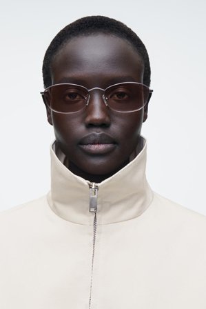 COS Frauen Cat-Eye-Sonnenbrille Mit Dünnem Rahmen in Silberfarben