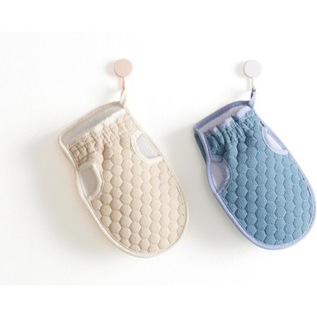 Eksfolierende kropsskrubber, dybderensende loofah-pude - sæt med 2 til fjernelse af død hud og snavs (tilfældige farver)