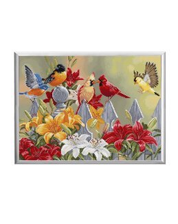 Stickpackung Bild Vögel