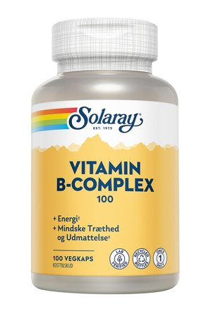 Solaray Vitamin B-Complex 100 100 kaps., Helse & Madvarer, B-vitamin, Øvrige