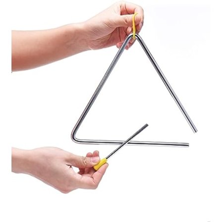 8 tommers musikalsk stål trekant percussion instrument med