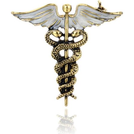 Heyone Vintage Lääketieteellinen Caduceus Rintakoru Pin Lääkäri Sairaanhoitaja Lahja Rintakoru_tfrf